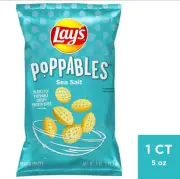New Exclusive LAYs Poppables Sea Salt Snacks Potato Chips 5oz