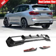 For BMW G01 F97 X3M LCI Competition 2019-24 Real Carbon Rear Bumper Diffuser Lip (for: BMW)