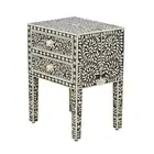 In Stock. Abacus & Hunt Bone Inlay Bedside Table