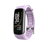 C6 Usb Charging Heart Rate Blood Pressure Oxygen Monitor Call Id Display Smart Watch Purple Colour