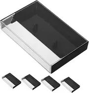 ASAKKURA 6pcs Retro Cassette Tape Storage Box Clear Plastic Audio Cassette Holder Vintage Style Organizer for Music Lovers Compact Storage for Tapes Items
