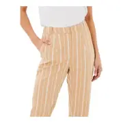 ATMOS & HERE Cigarette Pants Size 16 Neutral Stripe BRAND NEW WITH TAGS