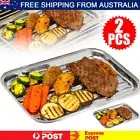 Stainless Steel Roaster Tray Oven Baking Pan With Grill Rack 34.5*24.5cm Durable