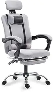 Office Chair Office Chair Reclining Computer Chair Household Lifting Rotation Lunch Break Mesh Massage Chair Nylon Feet Gray Chair Needed Comfortable Anniversary