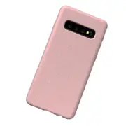 2PC For Galaxy S10e Matted Texture Wheat Straw Protective Case(Pink)