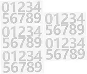 TEHAUX 5 Sheets Reflective Number Stickers for Mailbox and Trash Can Self Adhesive Decals Durable High Visibility Numbers for Address Signs and Decorative Use