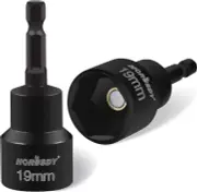 2-Pieces RV Leveling Scissor Jack Socket Drill Adapter, 1/4 Inch Hex Shank, Fits