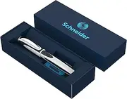 Schneider Ray Rollerball Pen Gift Set in Cardboard Case Including Standard Ink Cartridges Suitable for Right and Left Handed Users, White/Dark Grey