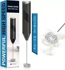 Milk Frother Handheld Double Whisk Foam Coffee Maker Electric Blender Stick