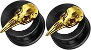 [WRITWAA] 2pcs Bird Head Mens Earings Trendy Jewelry Black Earrings for Men Earrings Trendy Ear Clip Earbuds Cuff Earrings Gauge Stainless Steel Clip-on Ear Amplifier Miss