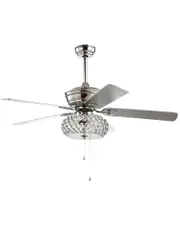 JONATHAN Y Crista 52in 3-Light Metal/Wood LED Ceiling Fan