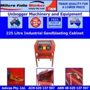 Millers Falls TWM Industrial Sandblast Cabinet with Gloves, Gun and Nozzles