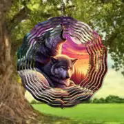 10 inch Beautiful Wolves Howling at the Moon Outside or Inside Decoration