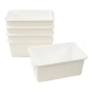 Kaplan Early Learning White Vibrant Color Storage Bin - Set of 5