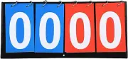 4-Digital Portable Table Top Scoreboard Flipper, Multi Sports Score Flip Scorebo