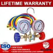 Professional 3 Color AC A/C Diagnostic Manifold Gauge Sets Hose Air Conditioners