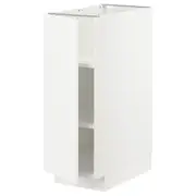 METOD base cabinet with shelves, white/Veddinge white, 30x60x80 cm