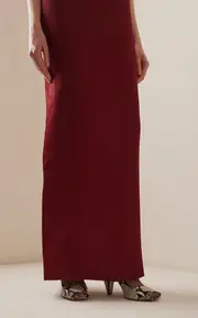 [Khaite] Cedar Peep-Toe Snake-Effect Leather Pumps