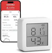 SwitchBot Thermometer Hygrometer Alexa iPhone - Android Wireless Temperature Humidity Sensor with Alerts, Add SwitchBot Hub Compatible with Alexa, Google Home, IFTTT