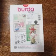Burda Style Pattern 7409 Stuffed Animal Bear Rabbit Kids Toy Easy S5