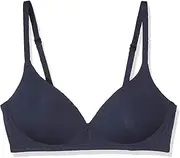 [Tommy Hilfiger] Women's Modern Classic Micro T-Shirt Bralette, Navy Blazer, 10 B