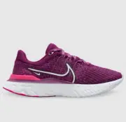 New Women's Nike React Infinity Run FK 3 in LT Bordeaux/White Colour Size US 8.5