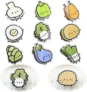 9 PCS Cute Chip Clips Food Bag Sealer, Vegetable Shaped Bag Clips Funny Kitchen Snack Bag Sealer, Acrylic Chip Clip for Airtight Seal Food Storage