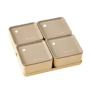 WorthBuy 4-Grid Snack Box 600ml For Each - Milk Brown