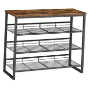 Shoe Rack, 4 Tier Shoe Organizer, Adjustable Shoe 29.5"L x 11.4"W x 23.2"H