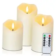 Flickering Flameless Candles, Realistic LED Candles with Remote and Timer,