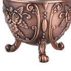 Incense Burner Retro Globe Alloy Home Decoration W/ Red Copper Color For Deskto♪