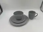Cordon Bleu Gray Ceramic 5in Bowl, 8in & 10in Plate & 16oz Mug Set AA01B48020