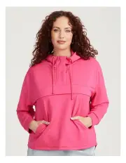 [Taking Shape] Modal Half Zip Hoodie in Berry Fuchsia