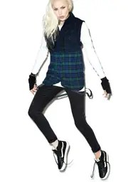 [Tripp NYC] Dip Dye Sleeveless Flannel