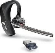 Plantronics Poly Voyager 5200 UC Wireless Headset & Charging Case - Single-Ear Bluetooth Headset w/Noise-Canceling Mic - Connect to Mobile/PC via Bluetooth -Works w/Microsoft Teams, Zoom & More,
