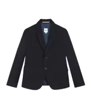 notched-lapel single-breasted blazer 8Y,10Y BLUE