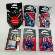 6 Pack - Master Lock Padlock Bundle Lot, 2X 1530DCM, 3KADLF, 8143D, 2X 1548DCM