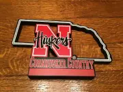 Vintage Sheila's Nebraska Cornhuskers Wall Plaque