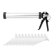 Caulking Gun, Caulking Tool Gun, 600ml Manual Aluminum Tube Silicone Pneumati...
