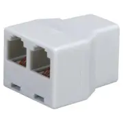 RCA Wht 3-Way Phone Jack