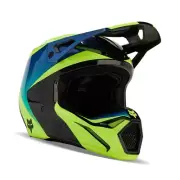 Fox Racing Motocross V1 Streak Helmets-Black/Yellow- 31371-019-S