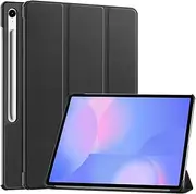 【QYCyu】 Case for Samsung Galaxy Tab S10 FE+/ Samsung Galaxy Tab S10 FE Plus Cover (SM-X620/ SM-X626B) 13.1 inches,PU Leather,Triple fold Bracket Function，Impact Resistance.(Black)