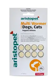 All Wormer Tablets for Dog/Cats/Puppies/Kittens 5kg - 8 Tabs (Aristopet)