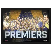 West Coast Eagles - 2018 Premiers Facsimile Signed Print Framed