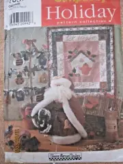 Simplicity #7897 HOLIDAY SANTA, WALLHANGING, FOLK TREE Sewing Pattern Uncut