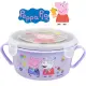 【Peppa Pig 粉紅豬】不銹鋼雙耳碗450mlx1入/兒童碗 /隔熱碗/便當盒/保鮮盒(紫色)