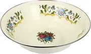 DOITOOL Enamel Edge Basin Enamel Edge Noodle Bowl Enamelware Egg Beating Camping Salad Yellow White Dish Enamel Mixing Bowls Snack Containers Large Container Antique Mixing Bowls White Cup