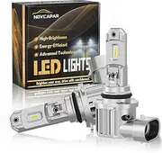 NOVCAPAR 9006 Led Bulbs, 30000LM 1000% Brightness, Cool White 6500K, 1:1 Mini Size, Plug and Play, Canbus Ready, Hi and Low Beam, HB4 9006 led fog lights, Pack of 2