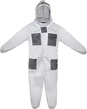 Perfk Fully Body Sturdy Beekeeper Suite,Beekeeper Suit, Gray Researchers Bee Keeping Supplies,Professional Bee Suit Beekeeping Suit, XL 172 to 176cm