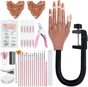 Nail Hand Practice - Hand for Nail Practice Tool Set | Fake Mannequin Hands for Nails Practice Practice Tool, Nail Salons and